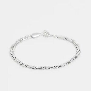 Silver Vintage Flat Chain Bracelet